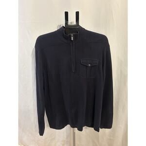 Michael Kors Men's size XL 1/4 Zip Black Pullover